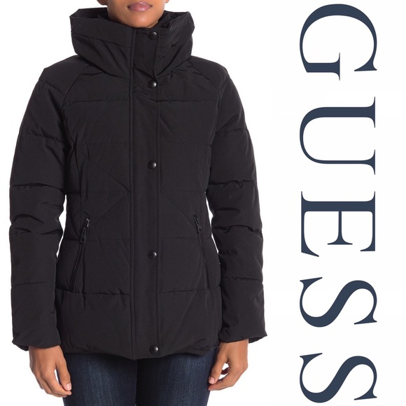 Guess Puffer Hooded Jacket - Picture 2 of 6